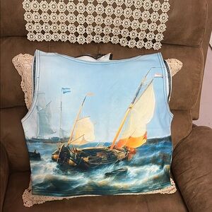 Blackmilk Blue and Orange Tank Top